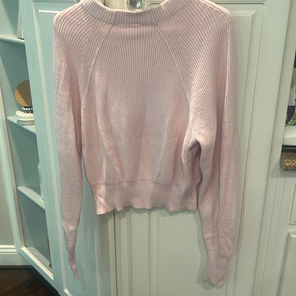 Free People Too Good Pink Moc Neck Ribbed Sweater - Picture 6 of 6